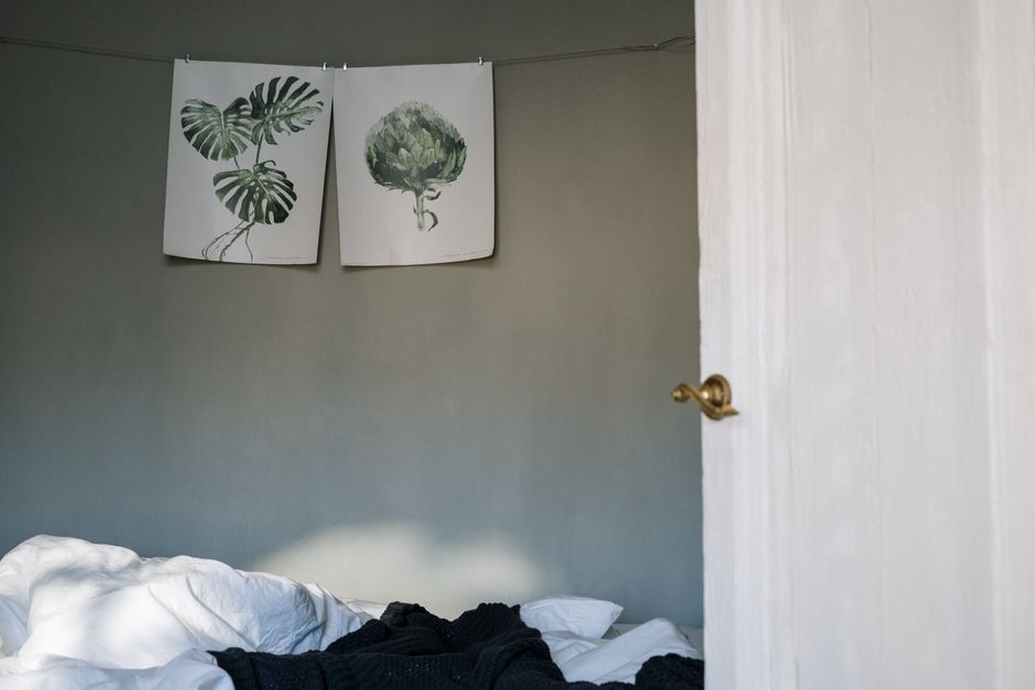 Berglandschap botanische print in winterinterieur. Berglandschap botanische print in winterinterieur.